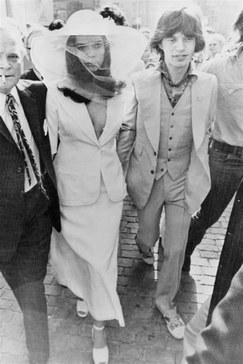 ysl for bianca e mick jagger|bianca jagger wedding suit.